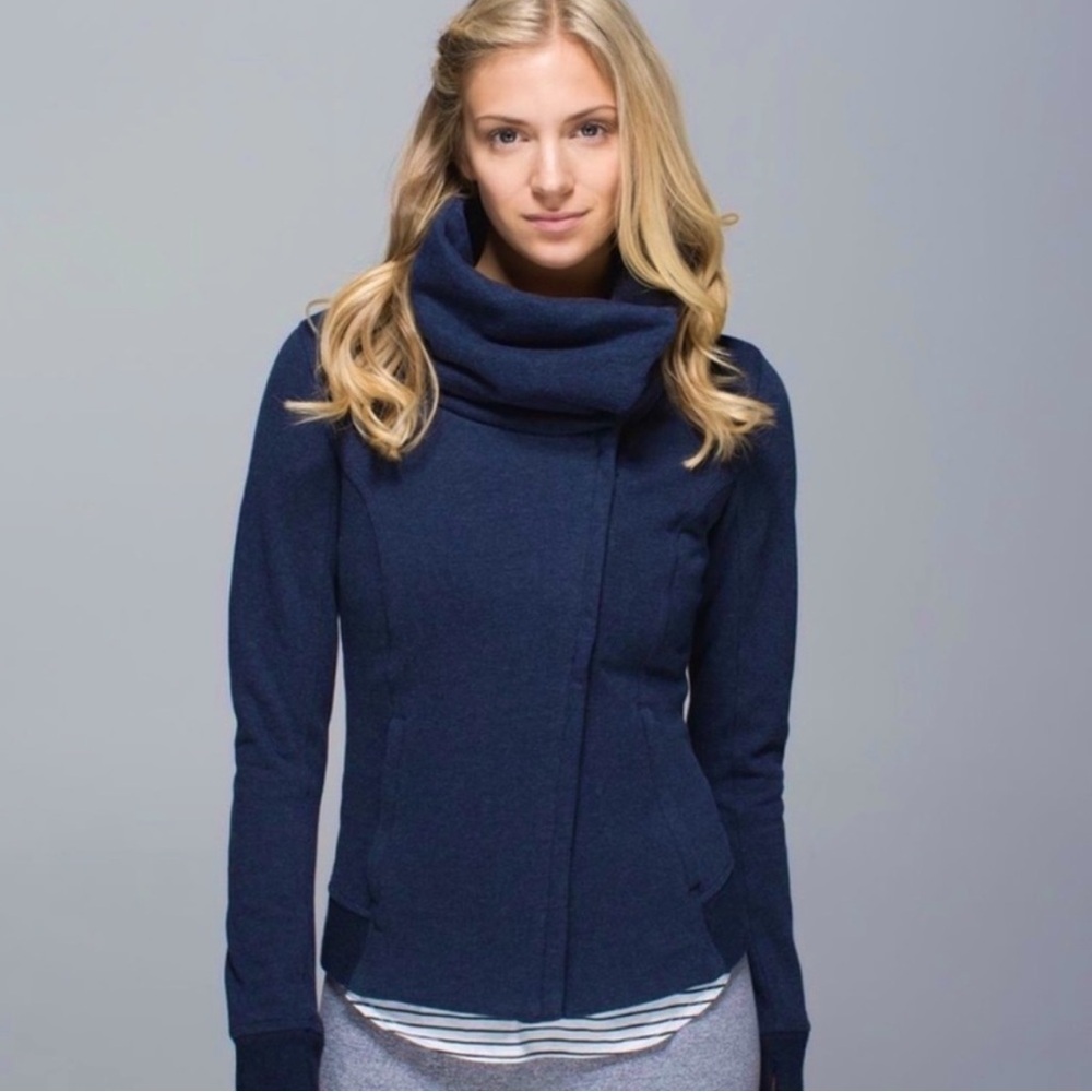 16. Lululemon Karmacollected Jacket Heathered Inkwell / Inkwell Size 10